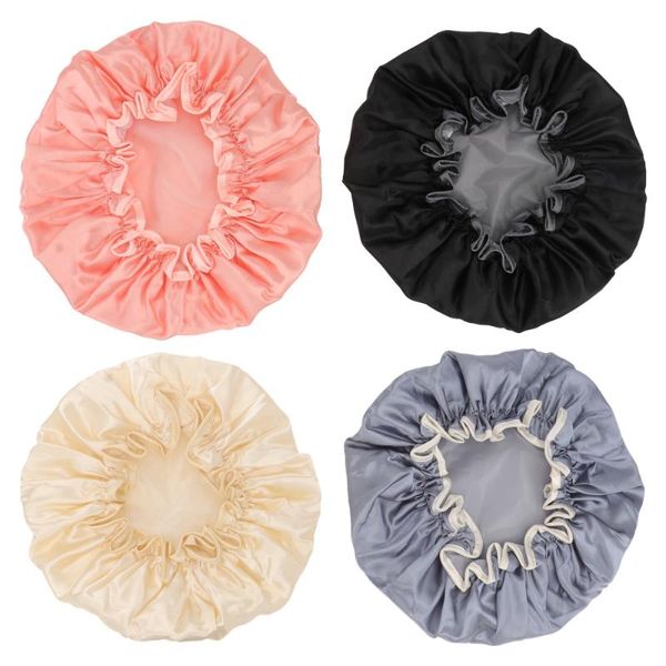 

4pcs household shower caps oilproof waterproof headgears