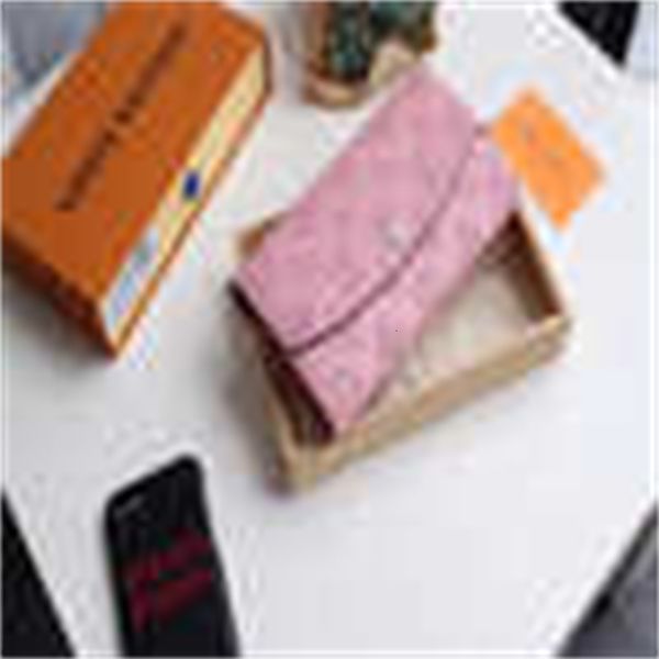 

pink wallet m60143 taurillon leather wallet brand leather compact long wallets chain designer pouches key card holders cases luxury, Black;red