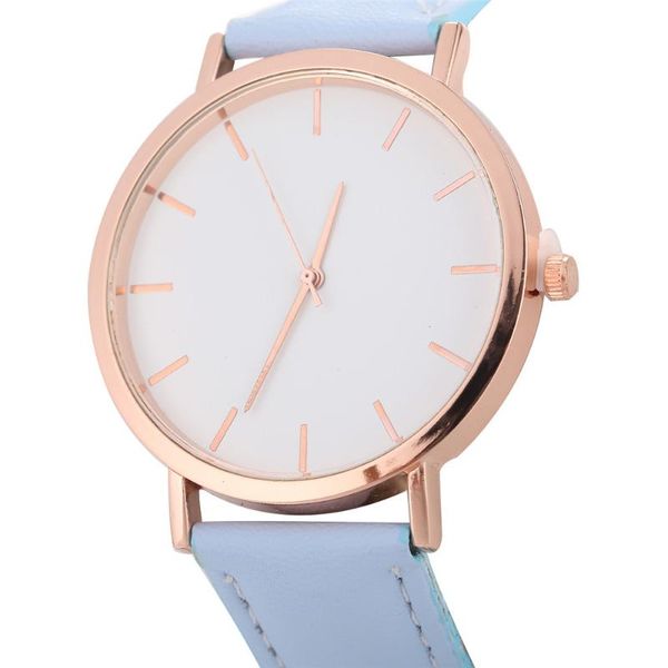 

women watch style luxury leather band analog quartz wrist ladies dress clock #5 wristwatches, Slivery;brown
