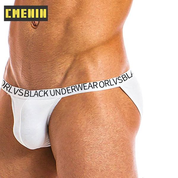 

underpants cmenin ins style modal man's underwear briefs soft men's bikini gay lingerie or6102, Black;white