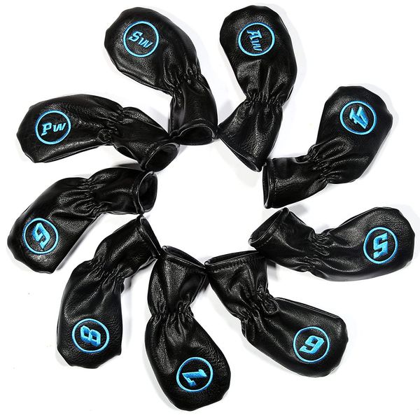 

soft pu leather golf club irons headcover 9 pcs set