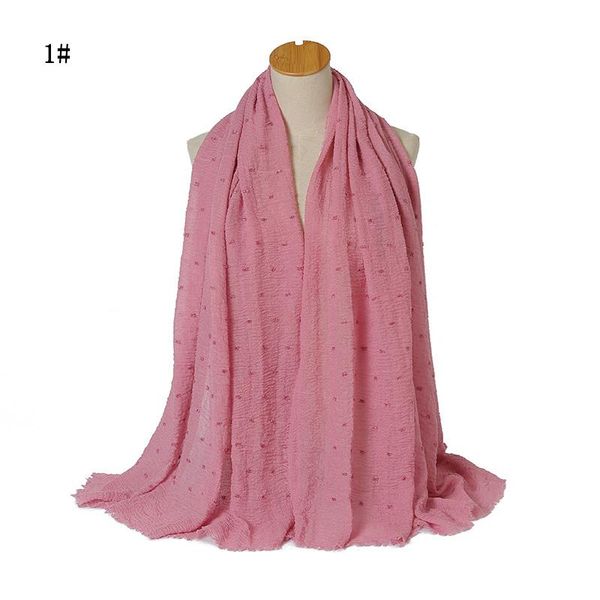 

scarves bubble viscose with silver samll dot solid shawls headband beach hijab summer muslim wraps scarves/scarf 10pcs, Blue;gray