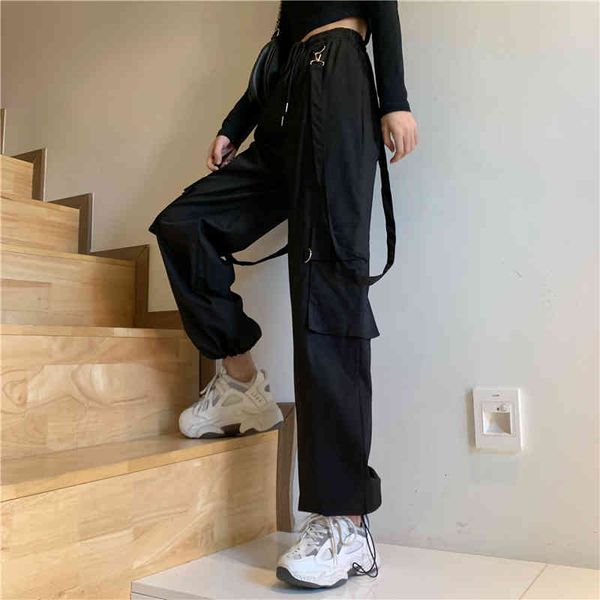 

capris ytx420 ladies spring fall high waist black pants, Black;white