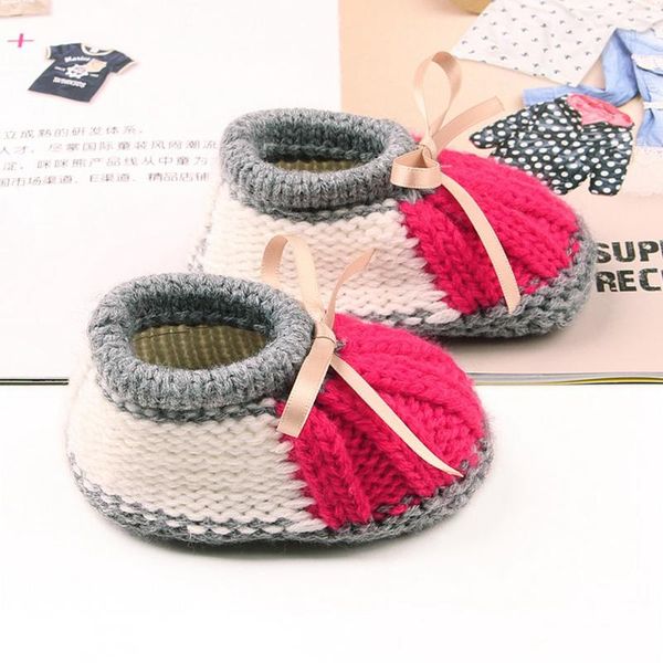 

fashion born baby boys girls winter warm shoes knitting boots socks covers 1 first walkers