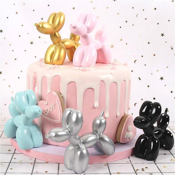 

decorative objects & figurines nordic resin mini balloon dog crafts statue animals figurine xmas gift living room wine cabinet decor baking