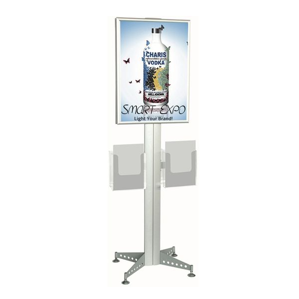 

floor standing sign with advertising display poster kit brochure holder