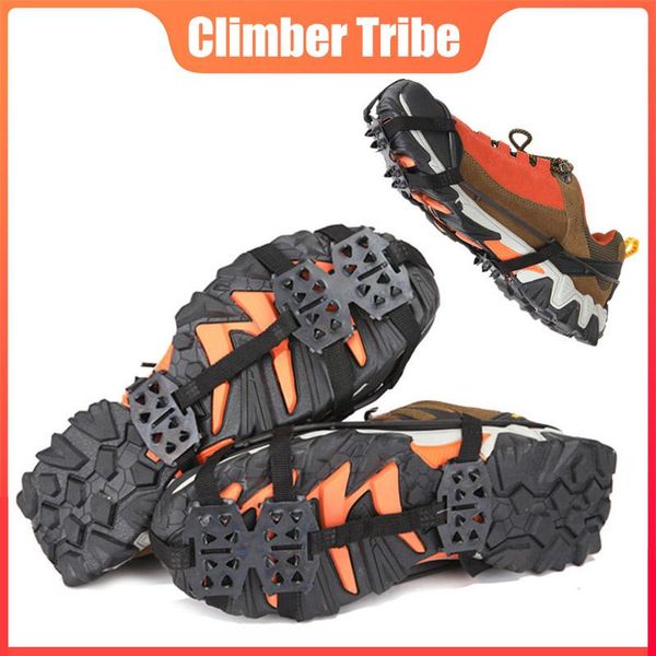 

cords, slings and webbing 1 pair m l 24 teeth anti-skid snow ice climbing shoe spikes grips cleats crampons winter anti slip shoes cover /40
