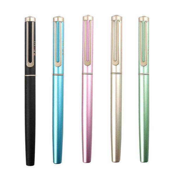 

fountain pens classic style metal color fine hooded nib 0.38mm writing ink pen for school office