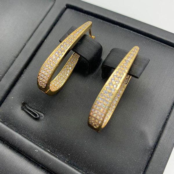 

hoop & huggie wholesale women earring retro simple hypoallergenic korean gift stainless steel with stone geometric pattern 2021 banquet, Golden;silver