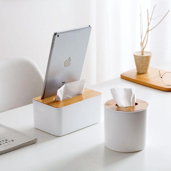 

solid wood napkin holder square shape wooden plastic tissue box case home kitchen paper holdler storage accessories boxes & napkins