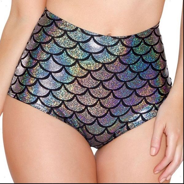 

women short high waist bling stretch shorts beach slim knickers skinny casual fish scale club party, White;black