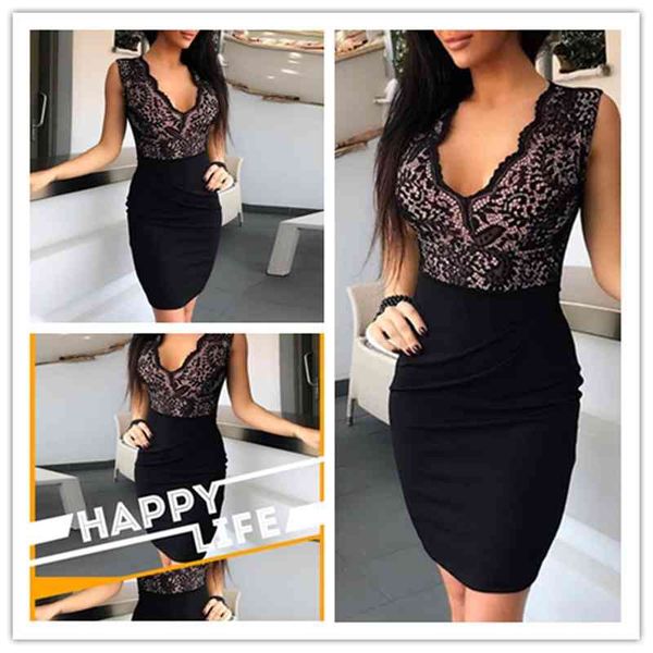 

2021ins popular lace dress, Black;white