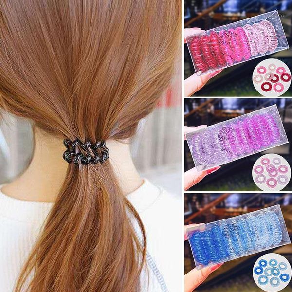 

small telephone line hair ropes girls colorful elastic bands kid ponytail accessories head rope for women headwear1