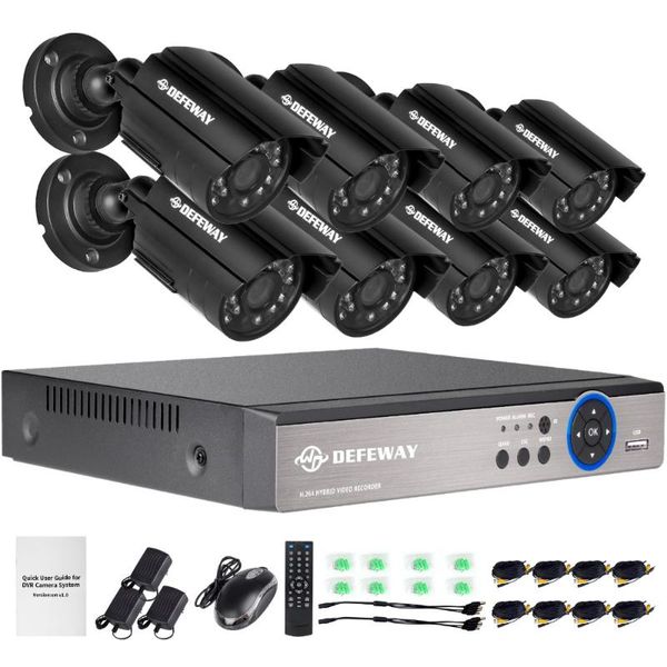 

720p hd outdoor surveillance security camera system 8 channel cctv kit ahd set systems