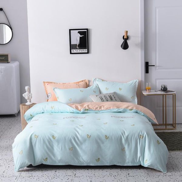 

bedding sets set pillowcase duvet cover single double  king 220x240 size bedclothes quilt bed sheet small fresh