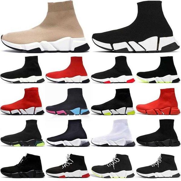 

sock shoes mens running shoe women platform sneakers graffiti triple black beige glitter pink fashion clear sole lace-up sports outdoora11
