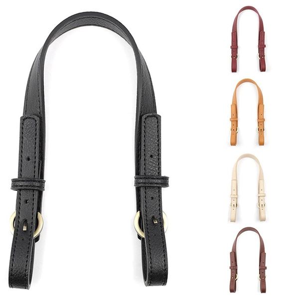 

bag parts & accessories asds-diy luggage pu leather with short adjustable double buckle handle shoulder strap, Black