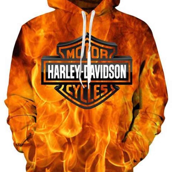

f3003 digital print pullover hooded sweater, Black