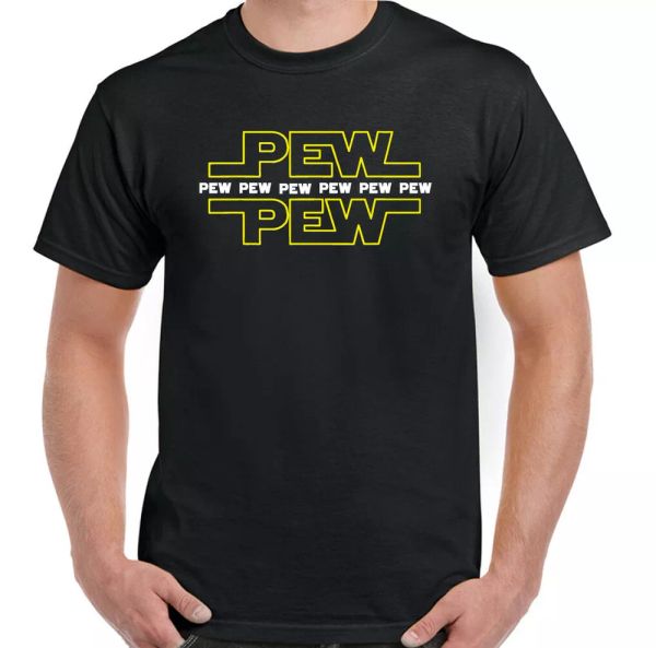 

pew t-shirt lightsaber top, White;black