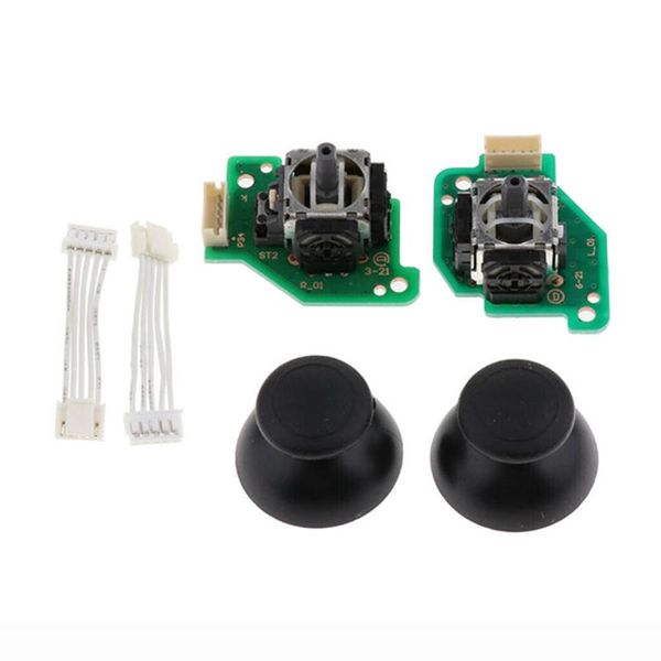 

game controllers & joysticks analog stick caps + 3d joystick thumbstick flex cable replacement for wiiu pad controller l/r set