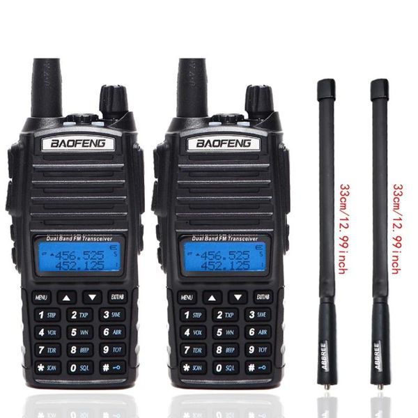 

walkie talkie 2pcs baofeng uv-82 portable two-way transceiver handheld cb ham radio amateur vhf uhf dual band uv82 hunting