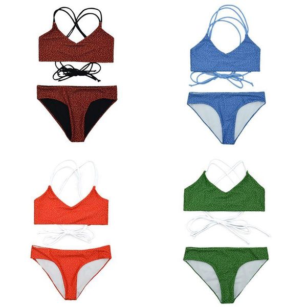 

women's swimwear women polka dot printing padded push up 2 piece bikini sets swimsuits, White;black