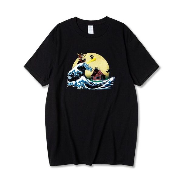 

men's t-shirts the summer print cotton short sleeve t-shirt round neck, White;black