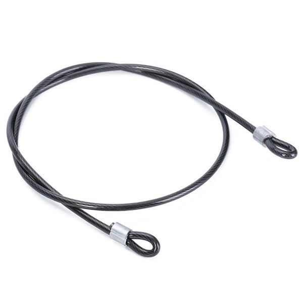 

bike locks 1pcs 100cm x 6mm bicycle cable lock double loop security steel strap u-lock
