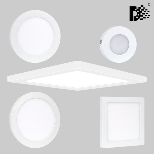 

ultra thin 5w 6w 12w 18w 24w led aluminium square panel surface mounted ceiling light downlight lights