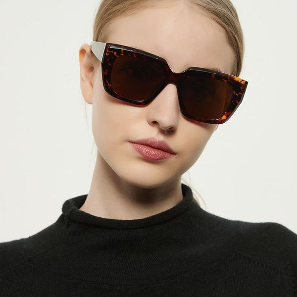 

sunglasses abay leopard large square women retro cat eye fashion trendy eyewear female brand designer glasses uv400 okularys, White;black