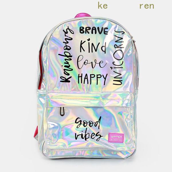 

the trend fashion backpack women kids 2021 laser school bagpack travel bags children's bag pu leather shiny female