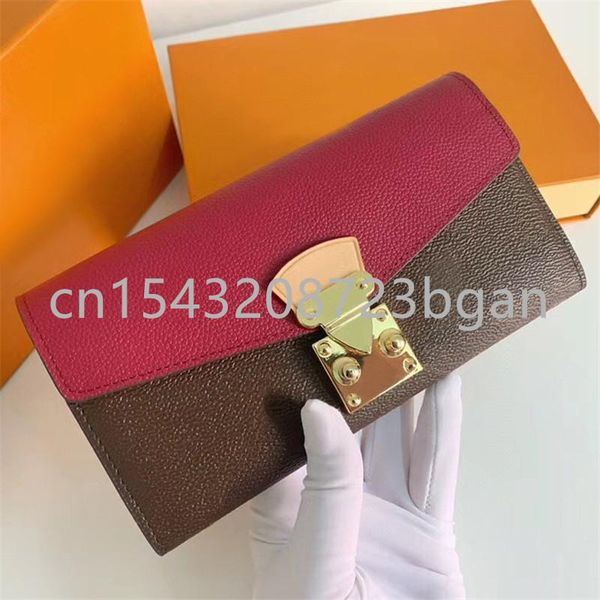 

wallets selling luxury design fashion multifunction pa11as wallet women's coin purse ladies holder clutch with box, Red;black