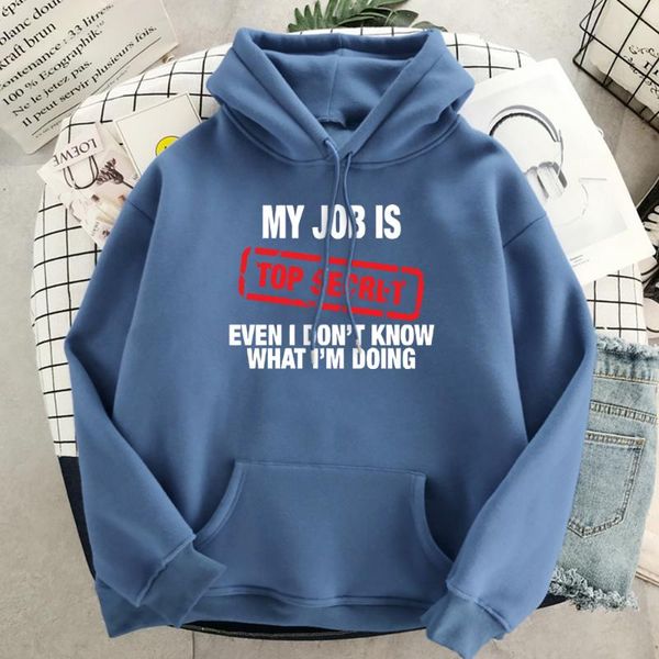 

men's hoodies & sweatshirts male mens funny my job is secre letters printing clothes oversized casual slim hoodie japan style, Black