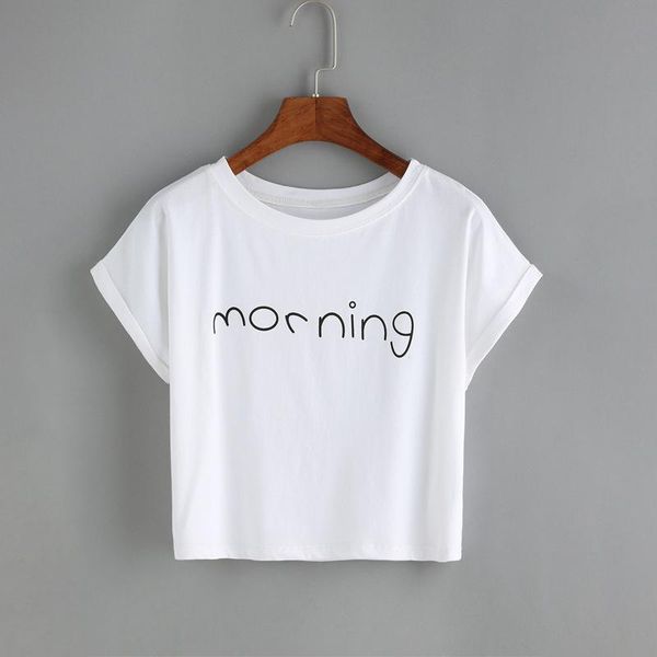

women's t-shirt summer casual graphic basic cute girls printing crop o-neck short sleeve white t-shirts fashion streetwear
