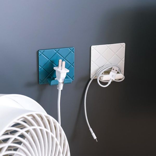 

1/2 pcs wall hook adhesive razor folding cord holder self-adhesive double for bathroom living room home hooks & rails