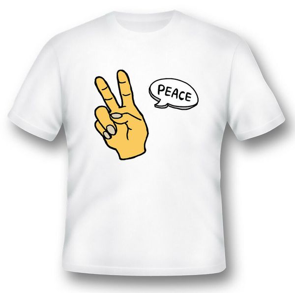 

peace white or black tee shirt, White;black