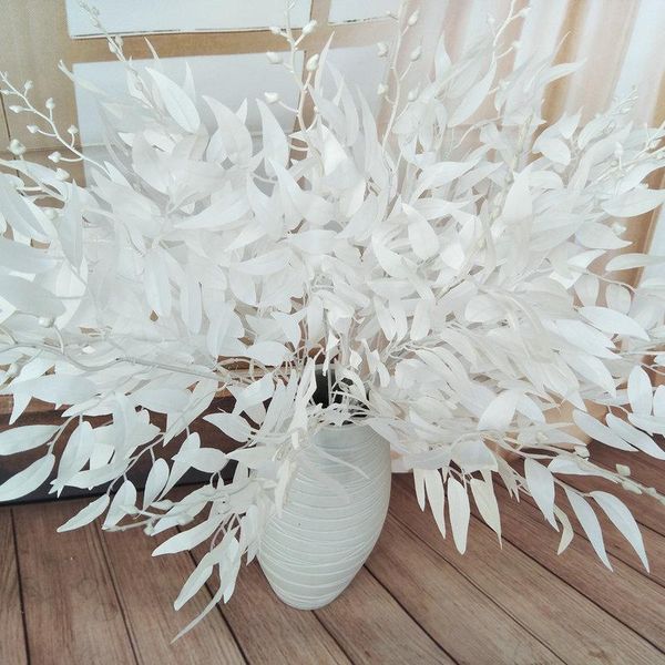 

55cm 5 forks artificial willow bouquet fake leaves flowers for home wedding decoration party vine foliage plants wreath decorative & wreaths