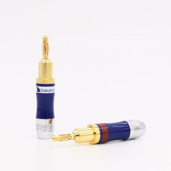 

smart power plugs diy speaker cable high end audio grade nakamichi ac-205 24k gold plated banana plug