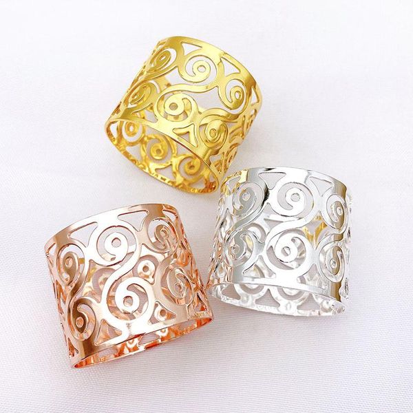 

napkin rings 8pcs/lot el ring s-shaped mouth cloth threaded buckle holiday party deskdecoration