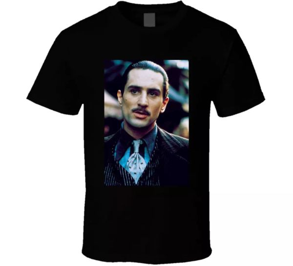 

vito corleone robert de niro godfather 2 classis movie fan t shirt, White;black