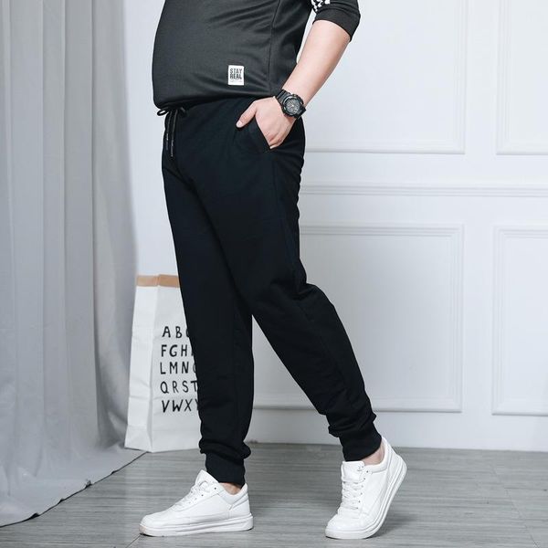 

men's jeans 2021 autumn and winter fattening oversized casual pants sports, Blue