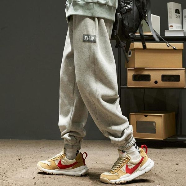 

autumn and winter pants simple casual loose leggings boys' fashion, Black