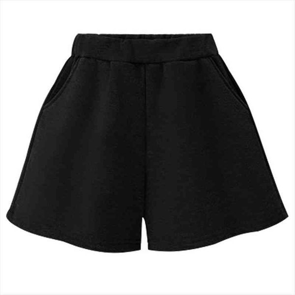 

plus size 5x 6x womens shorts autumn winter high waisted korean velvet wide leg femme loose boots short mujer, White;black