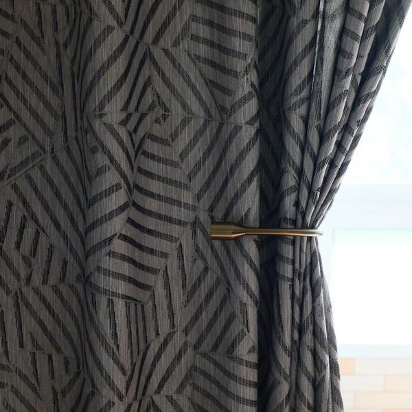 

curtain & drapes modern leisure style cotton linen feel damask jacquard pattern for bedroom balcony living room window