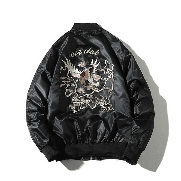 

2020 spring and autumn jacket embroidered men jacket for men streetwear outwear coats, Black;brown