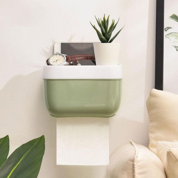 

tissue boxes & napkins box toilet paper towel simple five-color non-punching waterproof carton living room paper-rolled shelf