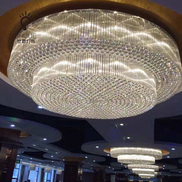 

ceiling lights large el villa duplex building sales department lobby round led crystal lamp engineering lamps light