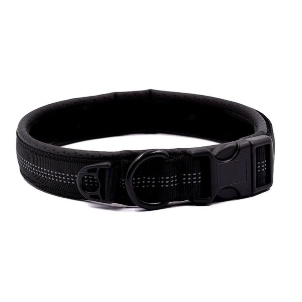 

nylon small medium large dog collar reflective safety pet comfortable collars neck for lead leash size s m l xl & leashes