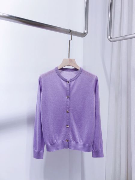

custom metal button crew neck cardigan wool sweater, White