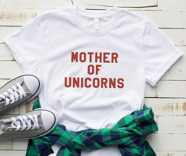 

mother of unicorns and women men t shirts cotton casual lady yong girl higher quality tee drop ship s, White;black